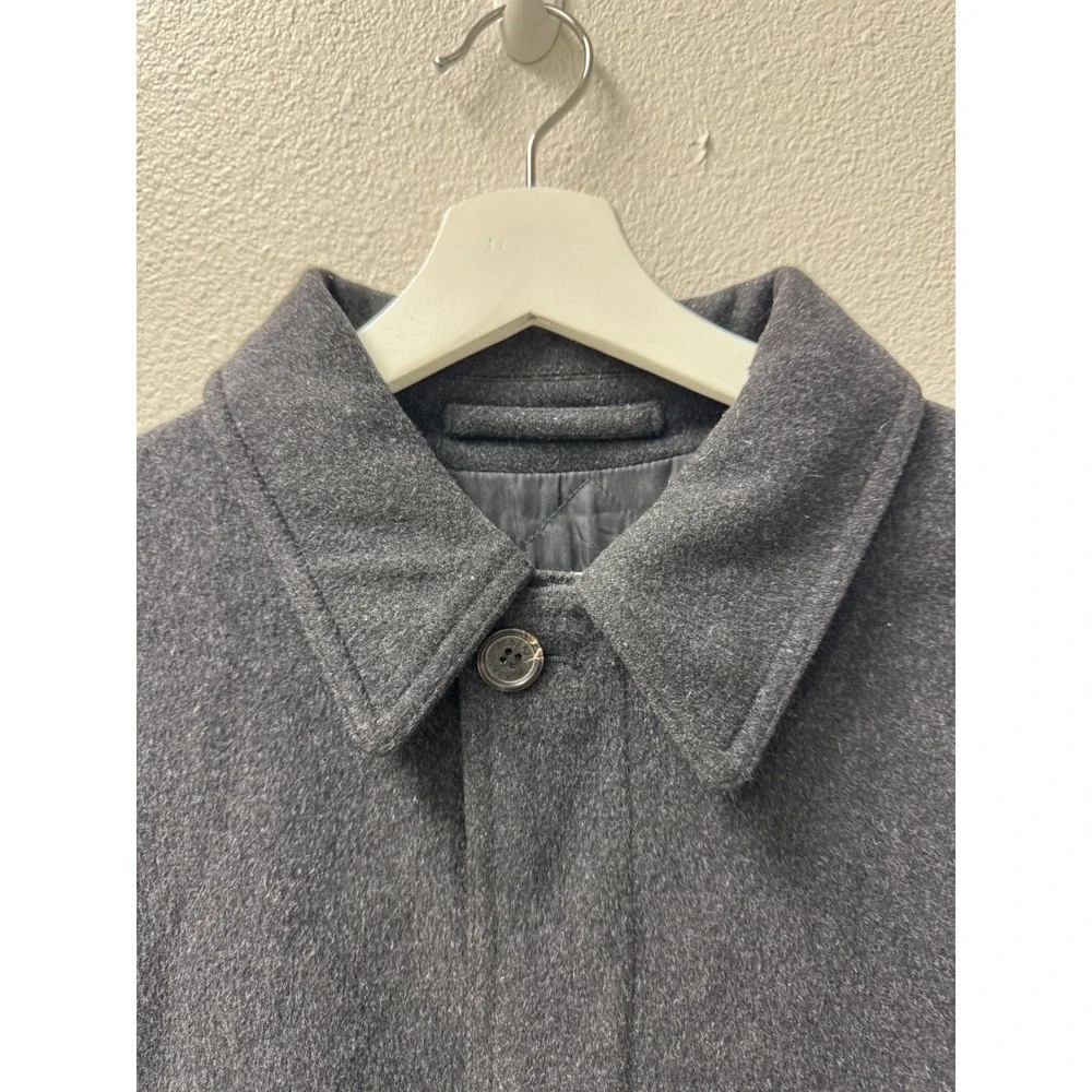 Jos A Bank Mens Wool Blend Jacket Small Gray Coat Bomber Style